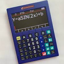 Calculatrice scientifique de couleur bleue